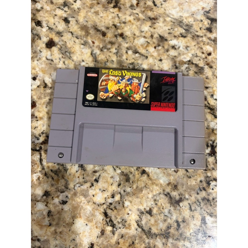 Interplay The Lost Vikings Nintendo SNES Super Nintendo Game Cartridge